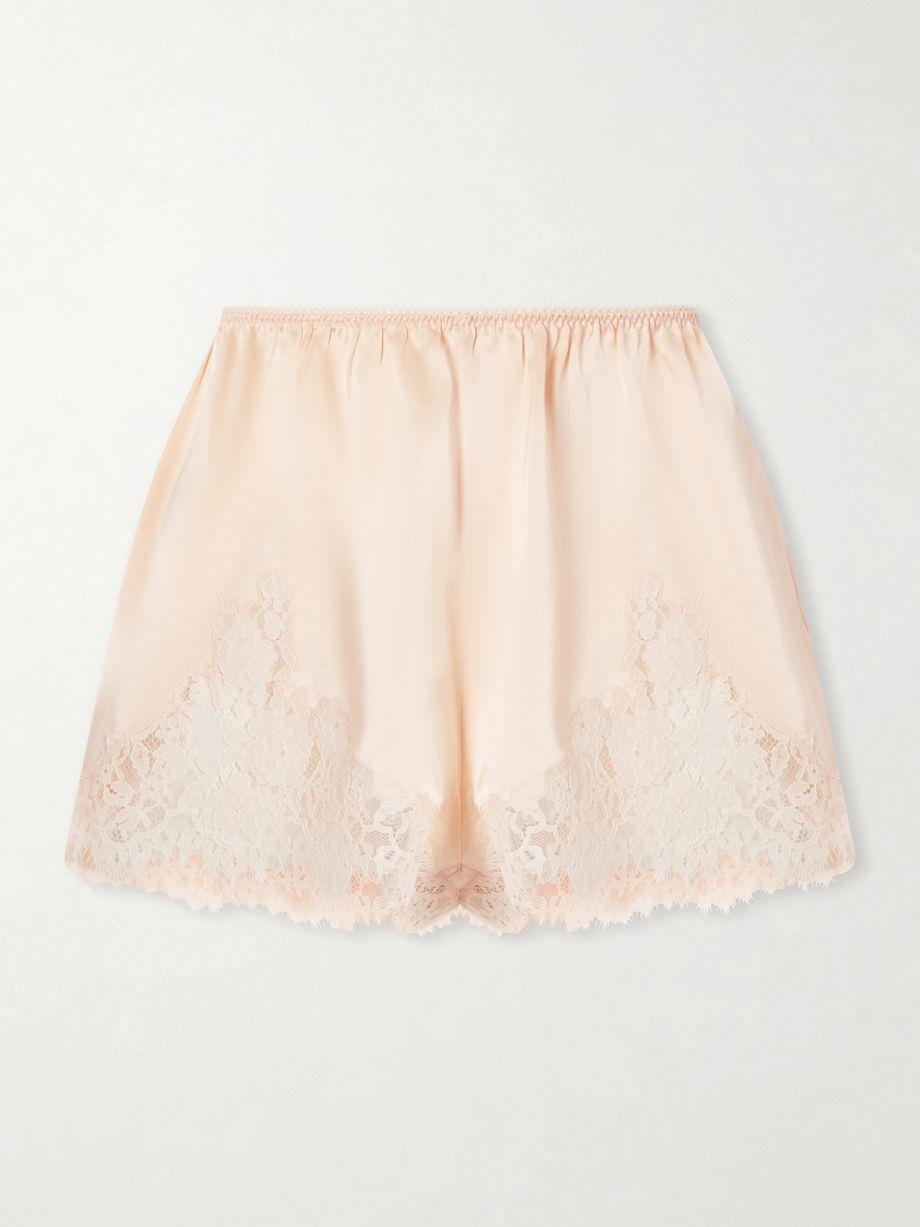 Iona lace-trimmed silk-satin shorts by DOEN