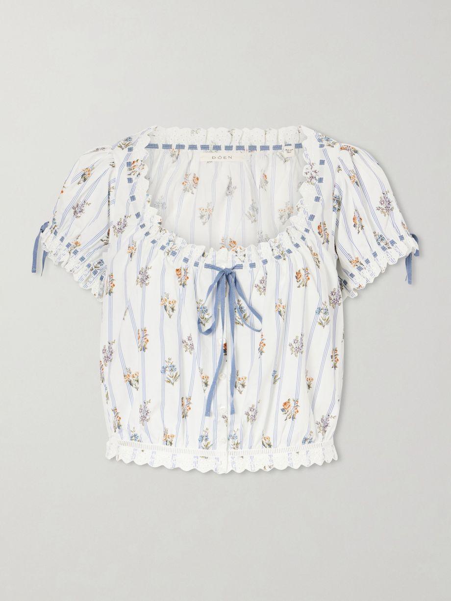Nera broderie anglaise organic cotton blouse by DOEN