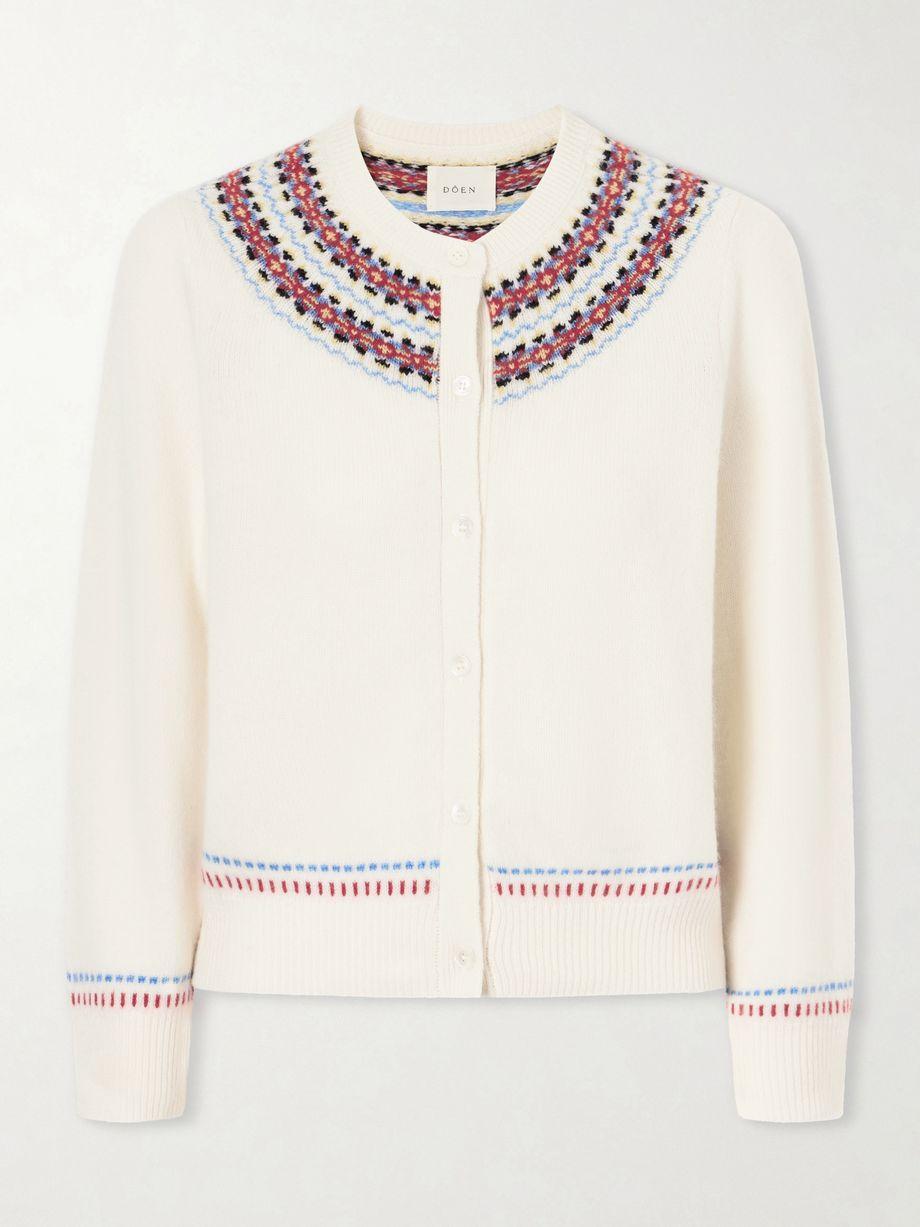 Olympe embroidered wool and cashmere-blend cardigan by DOEN