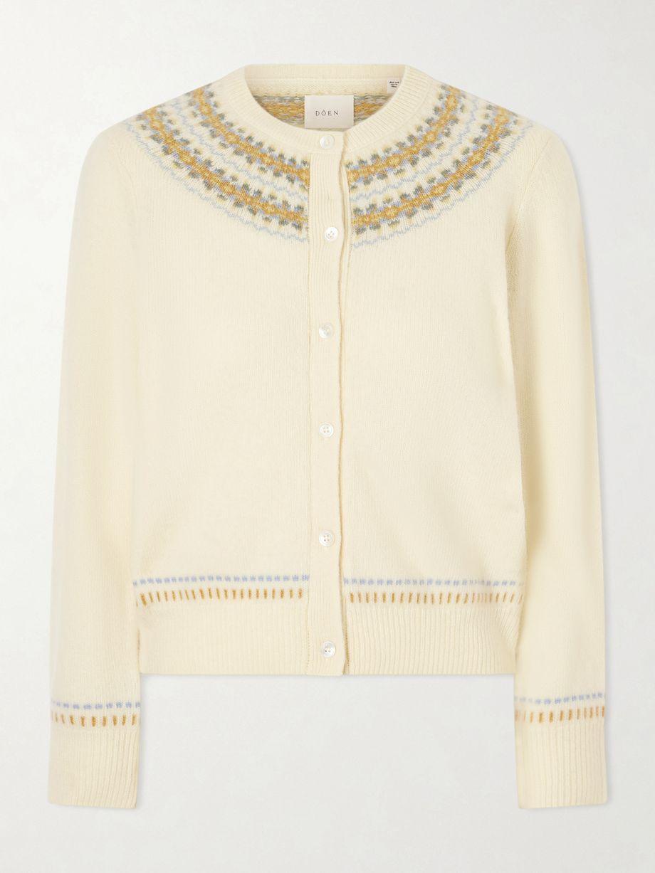 Olympe jacquard-knit wool-blend cardigan by DOEN