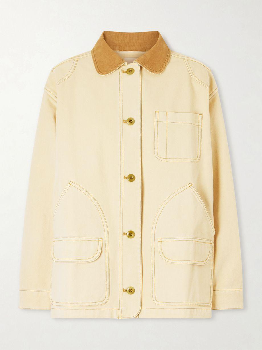 Pascual corduroy-trimmed cotton-canvas jacket by DOEN