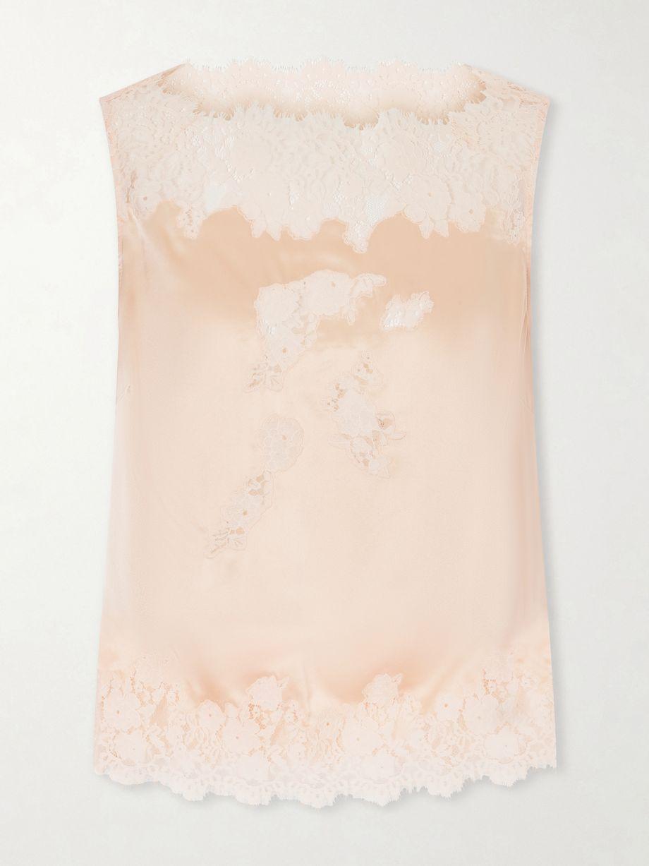Viviane lace-trimmed silk-satin top by DOEN