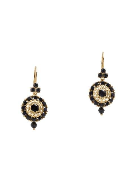18K yellow gold Sicily sapphire earrings by DOLCE&GABBANA