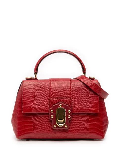 2000-2025 Small Embossed Leather Lucia satchel by DOLCE&GABBANA 