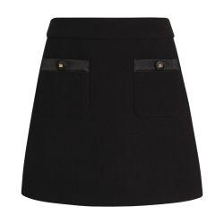 A-line wool crepe miniskirt by DOLCE&GABBANA