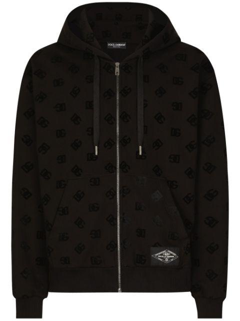All-over-debossed logo hoodie by DOLCE&GABBANA