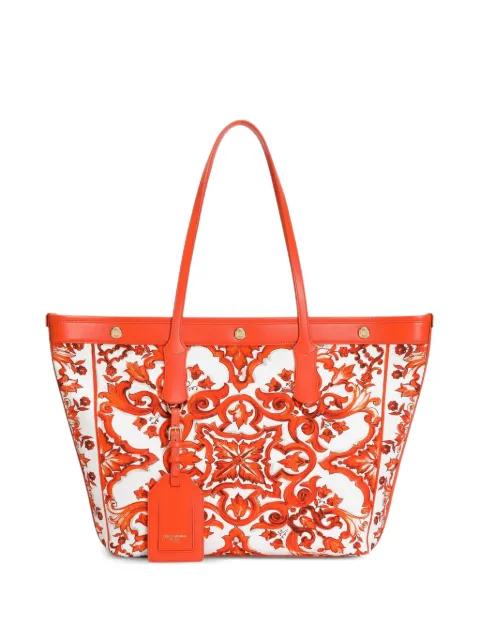 Atene shopping bag IN Majolica-print canvas by DOLCE&GABBANA
