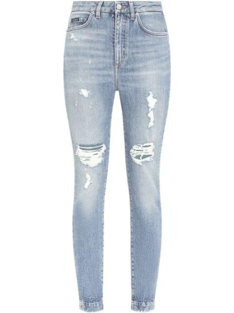 Audrey distressed skinny jeans by DOLCE&GABBANA