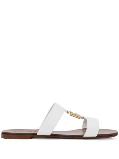 Bianca leather sandals by DOLCE&GABBANA
