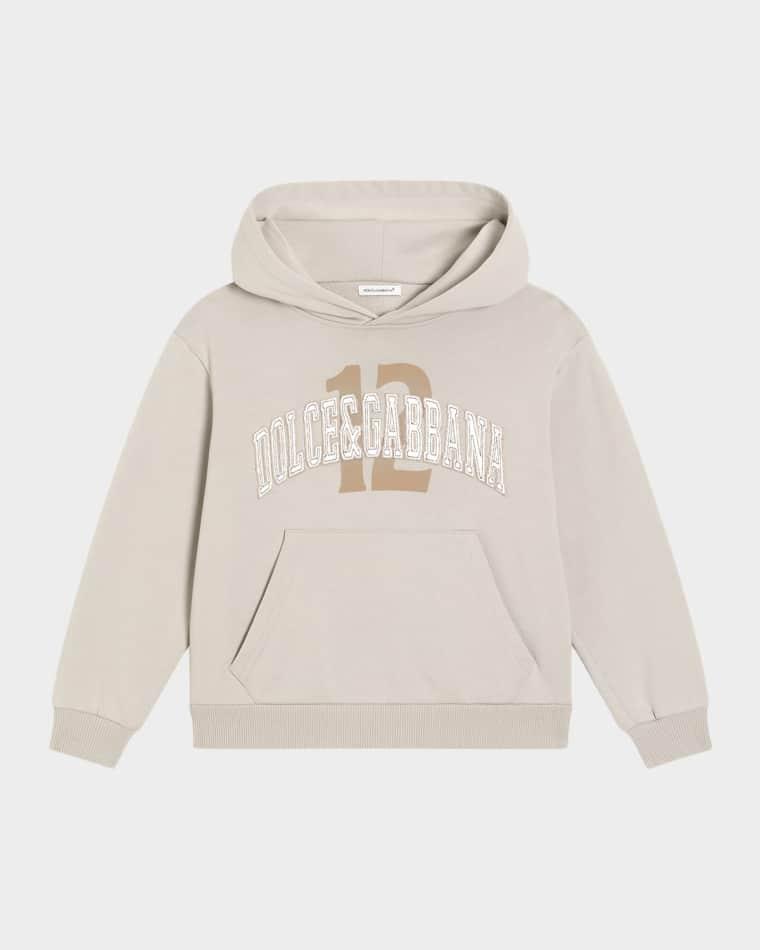 Boy's Hooded Logo Sweatshirt by DOLCE&GABBANA