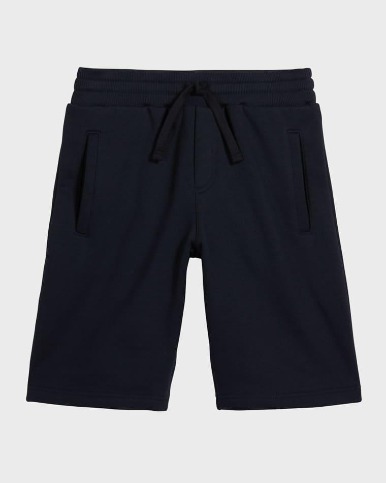 Boy's Jersey Shorts w/ Logo Patch, Size 8-12 by DOLCE&GABBANA