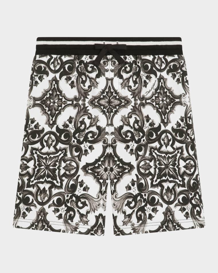 Boy's Maiolica Shorts by DOLCE&GABBANA