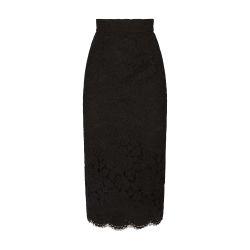 Branded stretch lace midi skirt by DOLCE&GABBANA