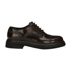 Brushed Calf Leather Oxford Shoes by DOLCE&GABBANA