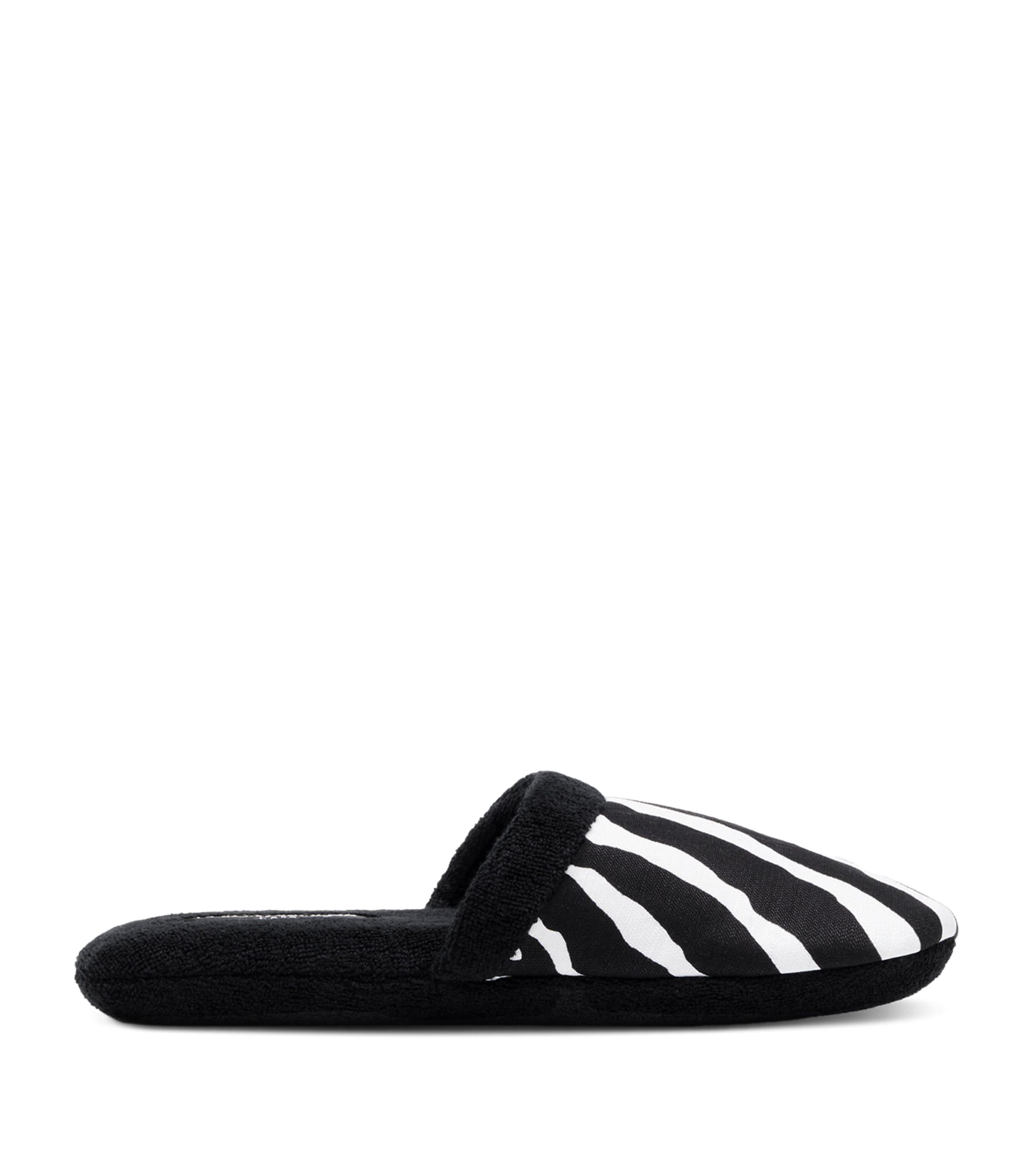 Dolce & Gabbana Casa Zebra Print Slippers by DOLCE&GABBANA CASA