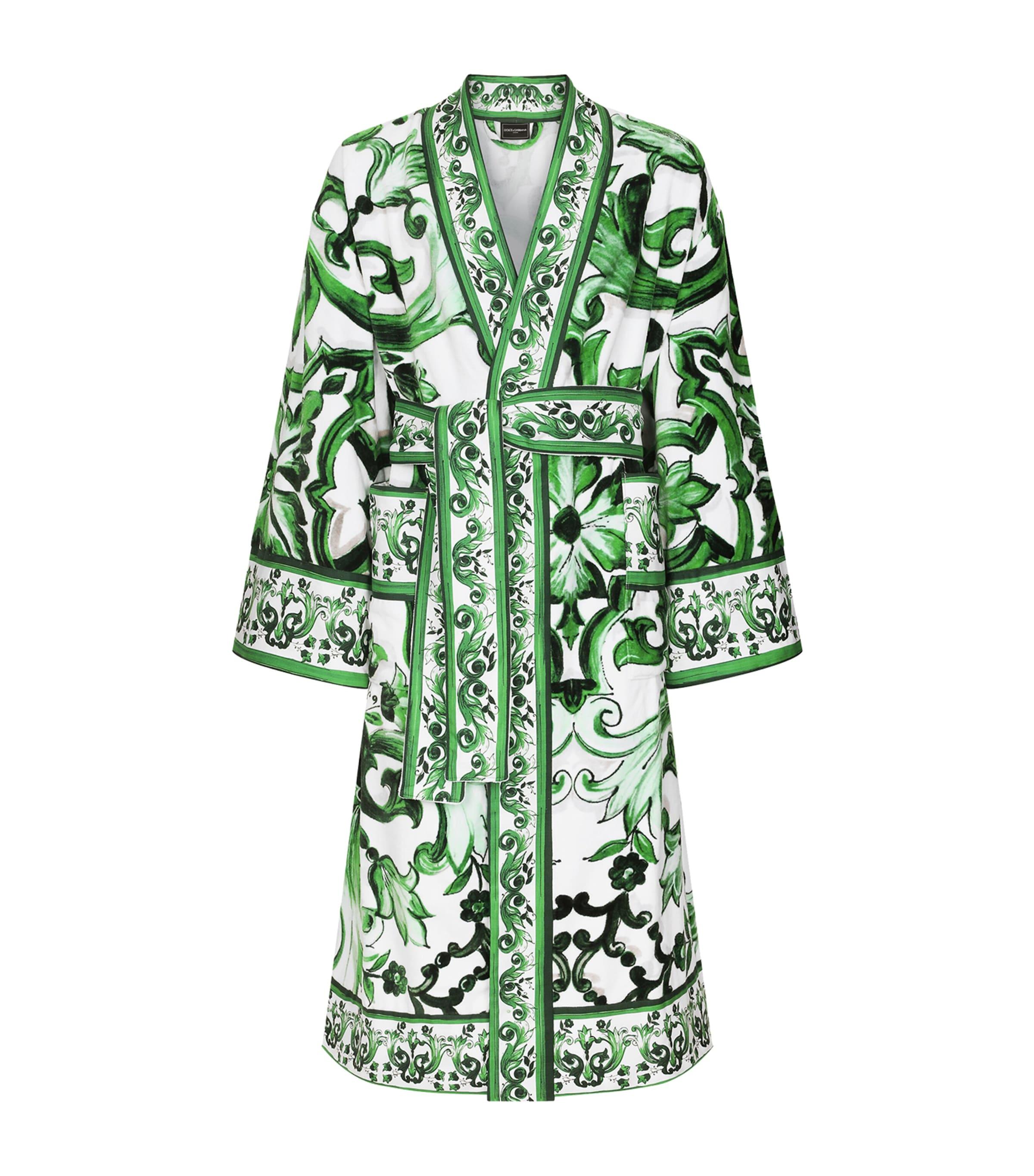 Dolce&Gabbana Casa Terry Cotton DG Logo Robe by DOLCE&GABBANA CASA