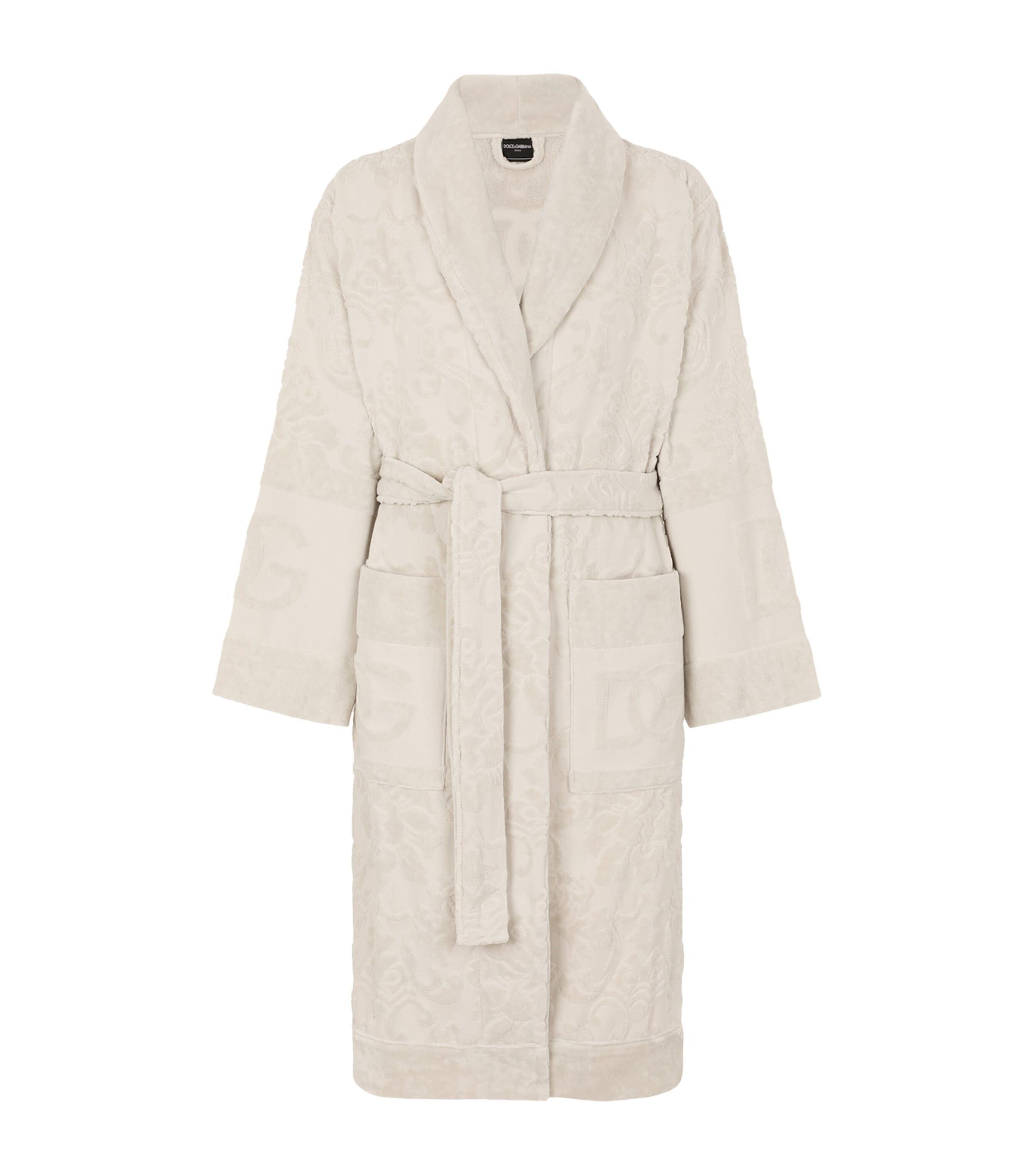 Dolce&Gabbana Casa Terry Cotton DG Logo Robe by DOLCE&GABBANA CASA