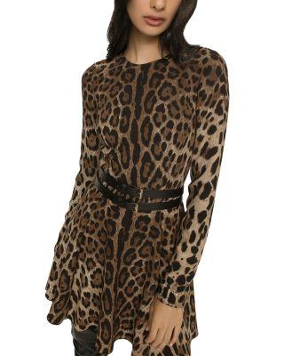 Cady Leopard Print Mini Dress by DOLCE&GABBANA