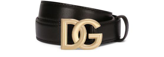 Calfskin belt with DG logo by DOLCE&GABBANA