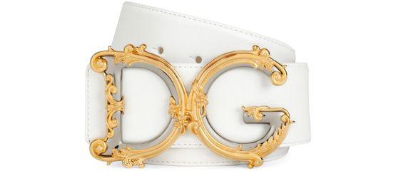 Calfskin belt with logo by DOLCE&GABBANA