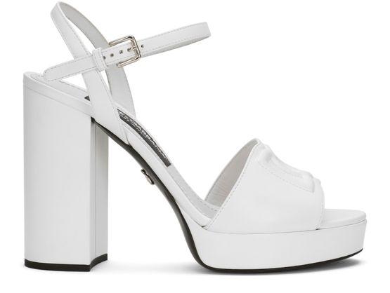 Calfskin platform sandals by DOLCE&GABBANA