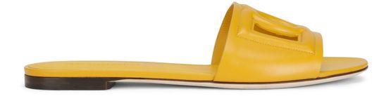 Calfskin sliders with logo by DOLCE&GABBANA