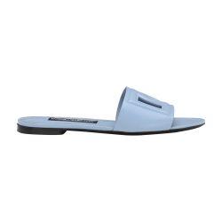 Calfskin sliders with logo by DOLCE&GABBANA