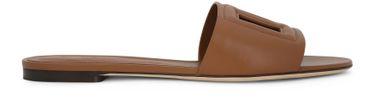 Calfskin sliders with logo by DOLCE&GABBANA