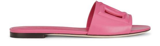 Calfskin sliders with logo by DOLCE&GABBANA