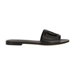 Calfskin sliders with logo by DOLCE&GABBANA