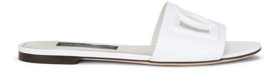 Calfskin sliders with logo by DOLCE&GABBANA
