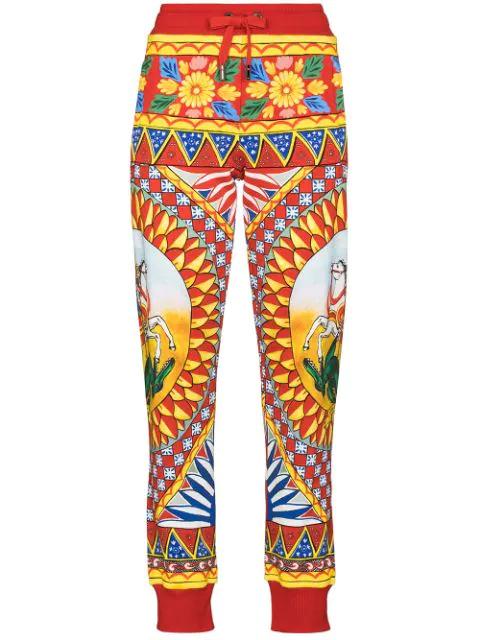 Caretto print jogging trousers by DOLCE&GABBANA