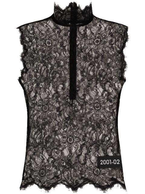 Chantilly Re-Edition lace top by DOLCE&GABBANA