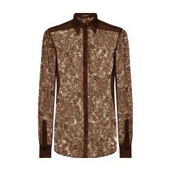 Chantilly lace Martini-fit shirt by DOLCE&GABBANA