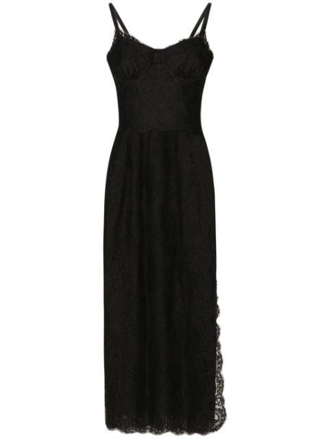 Chantilly-lace slip dress by DOLCE&GABBANA