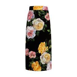 Charmeuse calf-length skirt by DOLCE&GABBANA