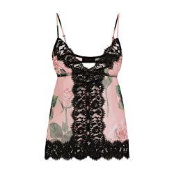 Chiffon and lace lingerie top by DOLCE&GABBANA