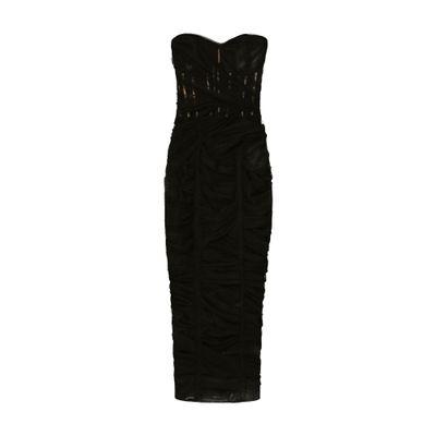 Chiffon calf-length shirt dress by DOLCE&GABBANA