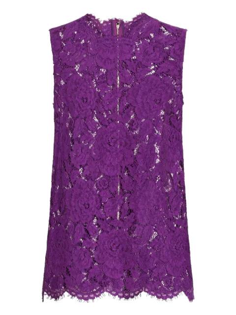 Cordonetto floral lace top by DOLCE&GABBANA
