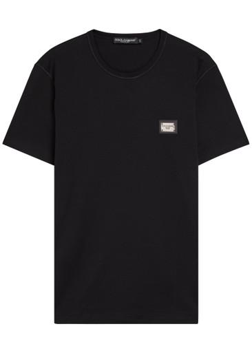 Core logo-appliquéd cotton T-shirt by DOLCE&GABBANA
