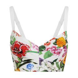 Corset bralette top with print by DOLCE&GABBANA