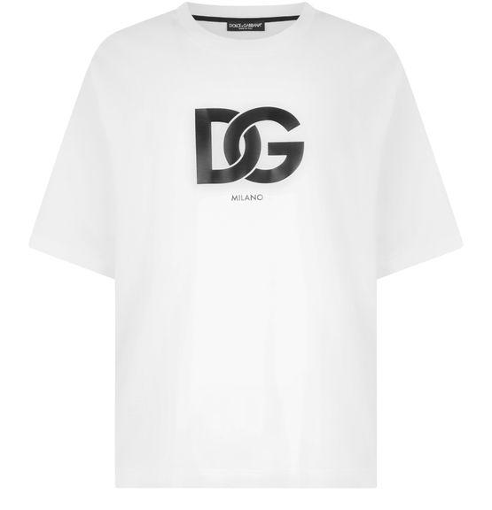 Cotton T-shirt with DG logo print by DOLCE&GABBANA