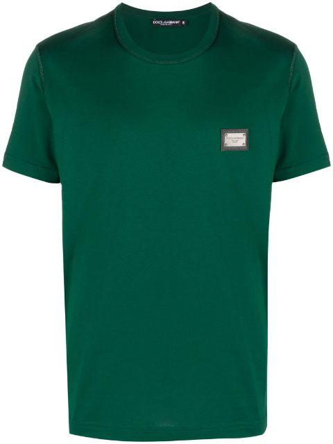 Cotton T-shirt with branded tag by DOLCE&GABBANA