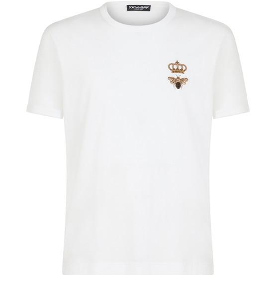 Cotton T-shirt with embroidery by DOLCE&GABBANA