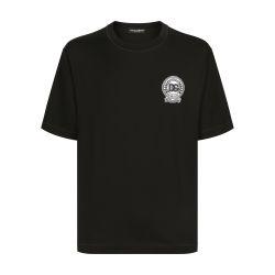 Cotton T-shirt with logo embroidery by DOLCE&GABBANA