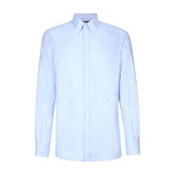 Cotton and linen Martini-fit shirt by DOLCE&GABBANA