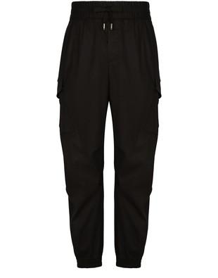 Cotton cargo pants with branded tag by DOLCE&GABBANA