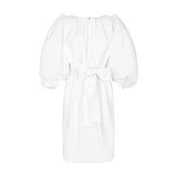 Cotton midi dress with puff sleeves by DOLCE&GABBANA