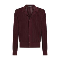 Cotton openwork-knit shirt by DOLCE&GABBANA