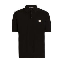Cotton polo-shirt with logo tag by DOLCE&GABBANA